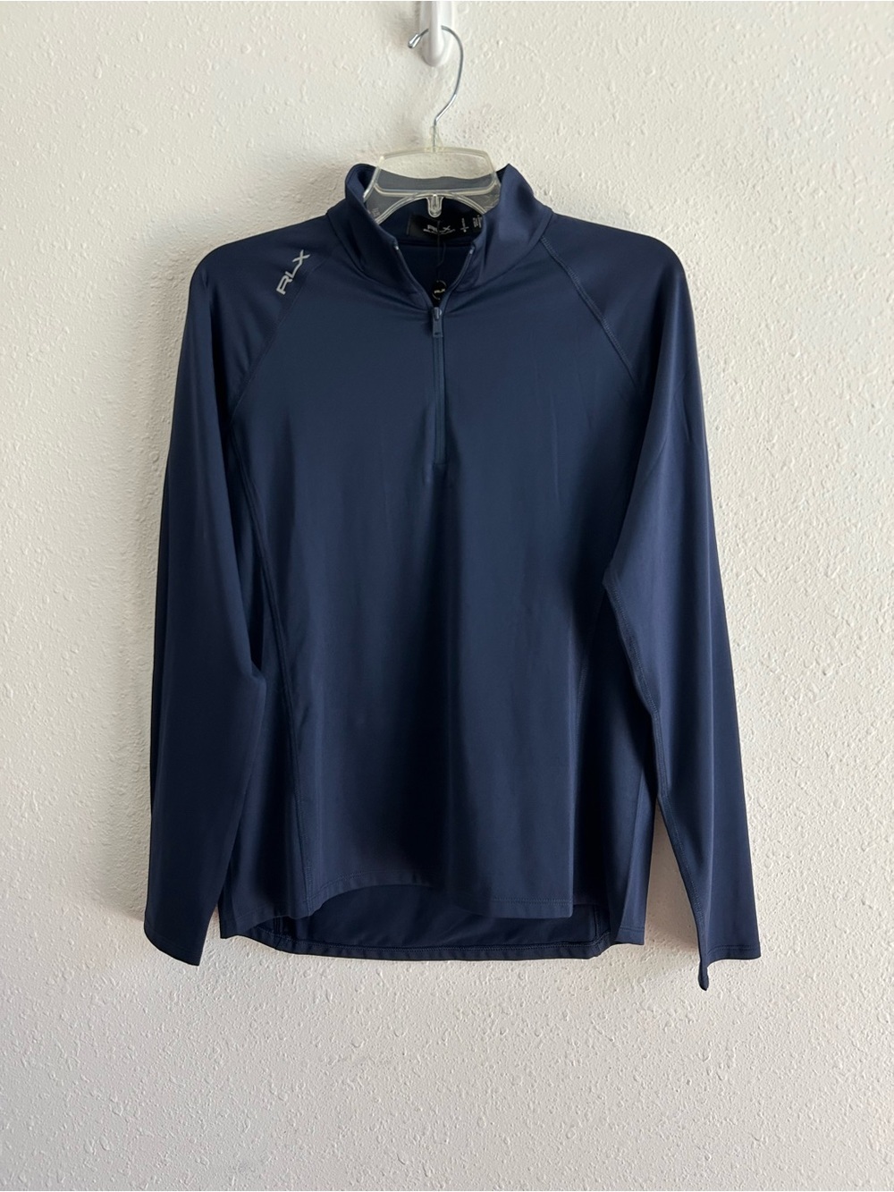 RLX Ralph Lauren 1/4 Zip Pullover Shirt Women's Size M Blue Wicking Golf